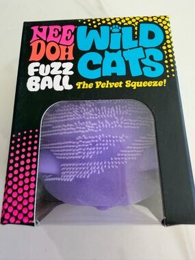 NeeDoh Wild Cats Fuzz Ball - Purple Velvet Squeeze